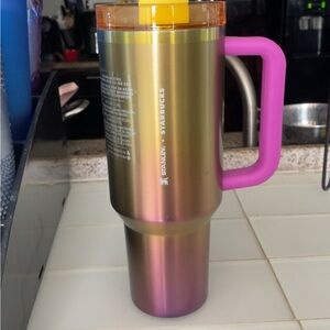 Stanley Gradient Tumbler with Pink Handle